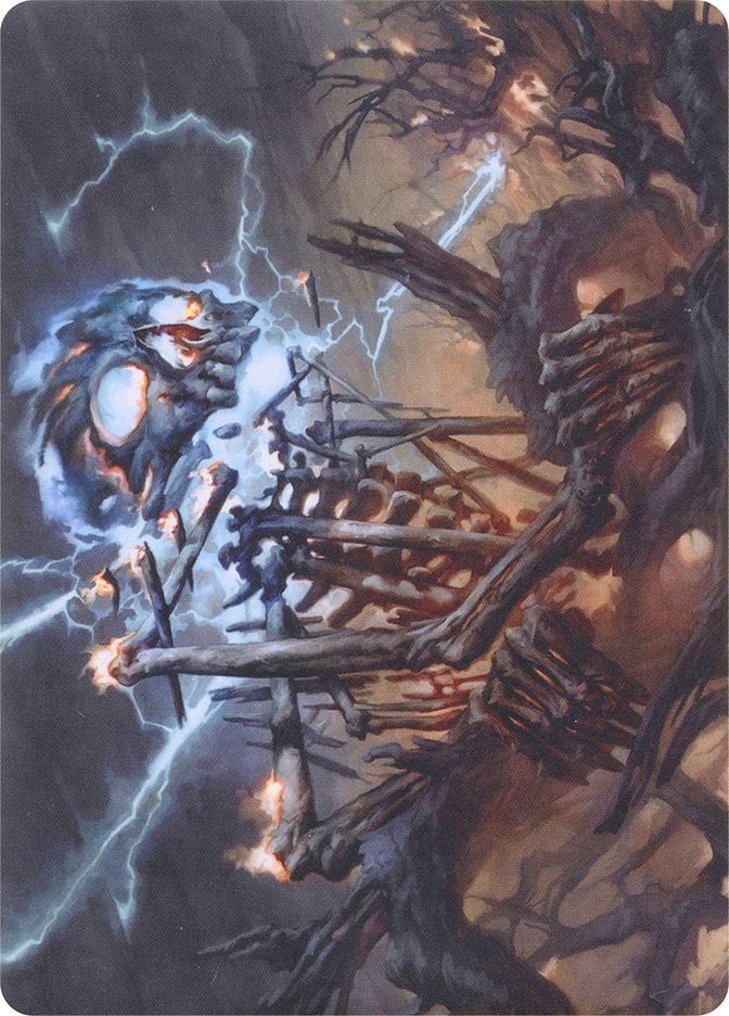 Lightning Skelemental // Lightning Skelemental [Modern Horizons Art Series] | Golgari Games