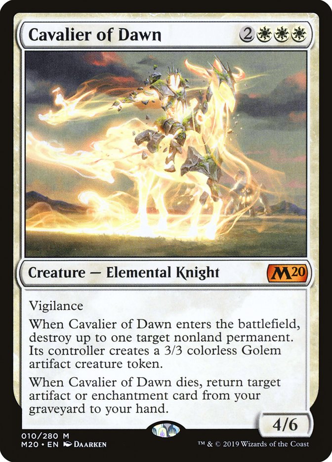 Cavalier of Dawn [Core Set 2020] | Golgari Games