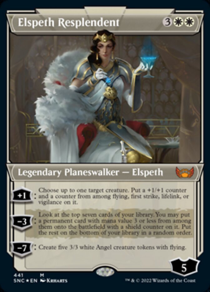 Elspeth Resplendent (Showcase Art Deco Foil Etched) [Streets of New Capenna] | Golgari Games