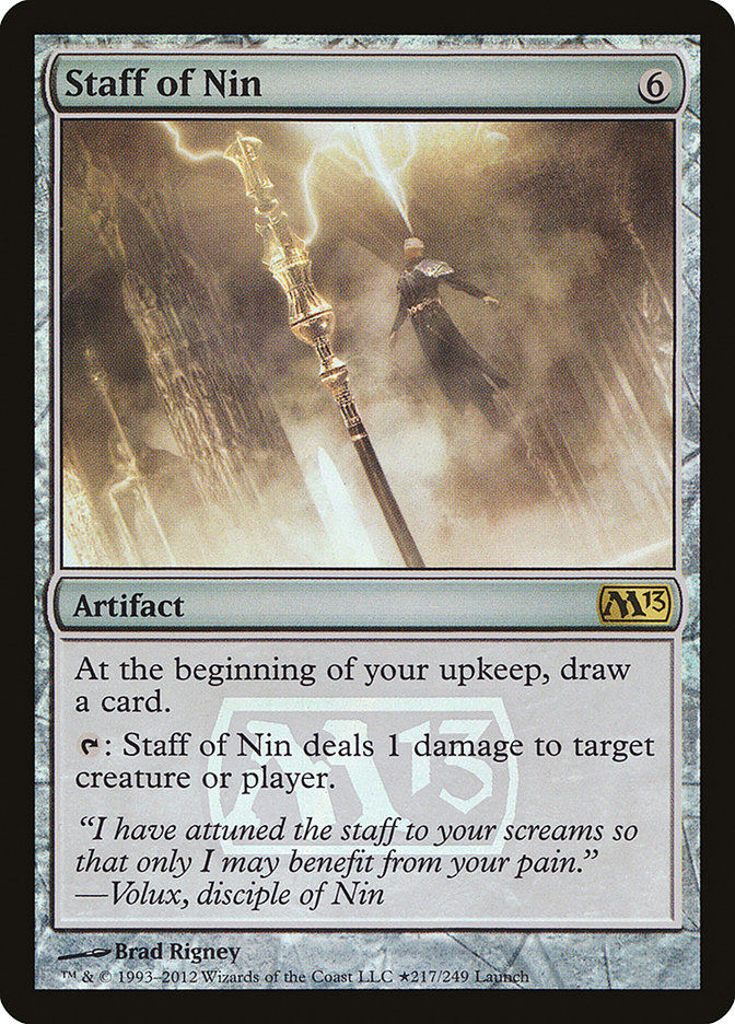 Staff of Nin [Magic 2013 Prerelease Promos] | Golgari Games