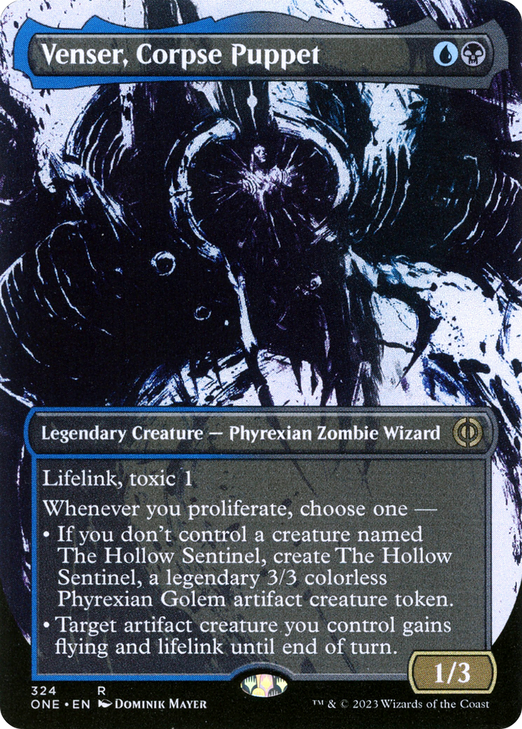 Venser, Corpse Puppet (Borderless Ichor) [Phyrexia: All Will Be One] | Golgari Games