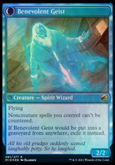 Malevolent Hermit // Benevolent Geist [Innistrad: Midnight Hunt Prerelease Promos] | Golgari Games