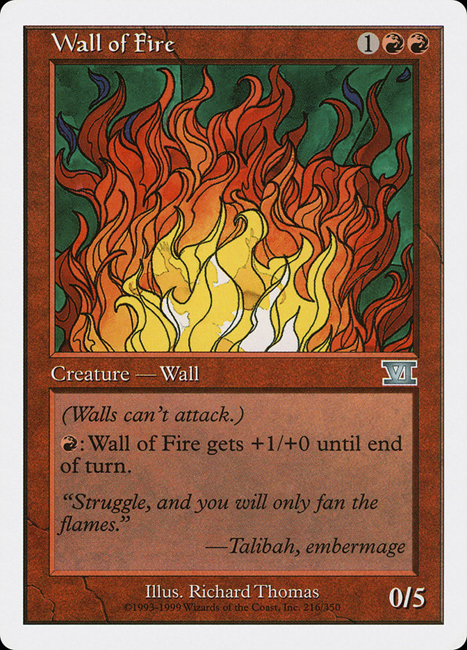 Wall of Fire [Classic Sixth Edition] | Golgari Games