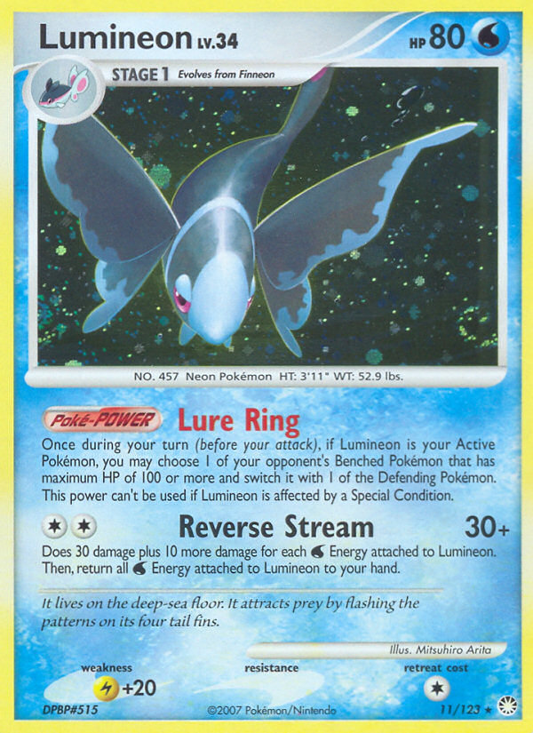 Lumineon (11/123) [Diamond & Pearl: Mysterious Treasures] | Local Legends