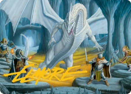 Cave of the Frost Dragon Art Card (Gold-Stamped Signature) [Dungeons & Dragons: Adventures in the Forgotten Realms Art Series] | Golgari Games