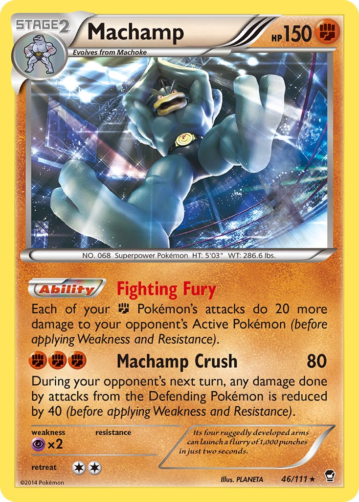 Machamp (46/111) (Cosmos Holo) (Blister Exclusive) [XY: Furious Fists] | Golgari Games