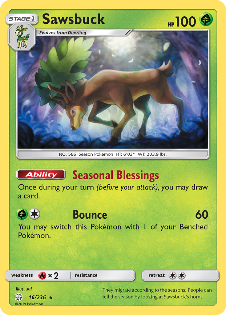 Sawsbuck (16/236) [Sun & Moon: Cosmic Eclipse] | Golgari Games