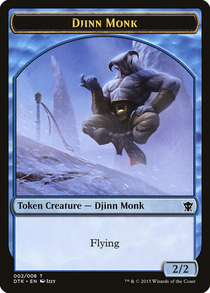 Djinn Monk Token [Dragons of Tarkir Tokens] | Golgari Games