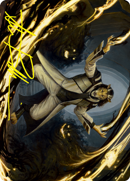 Leonin Lightscribe Art Card (Gold-Stamped Signature) [Strixhaven: School of Mages Art Series] | Local Legends