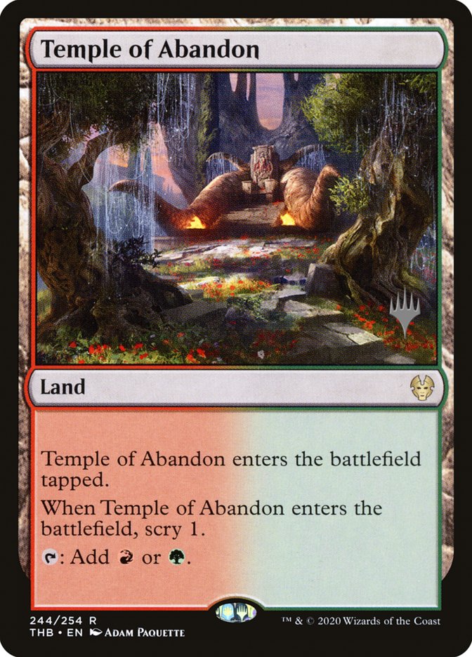 Temple of Abandon (Promo Pack) [Theros Beyond Death Promos] | Golgari Games