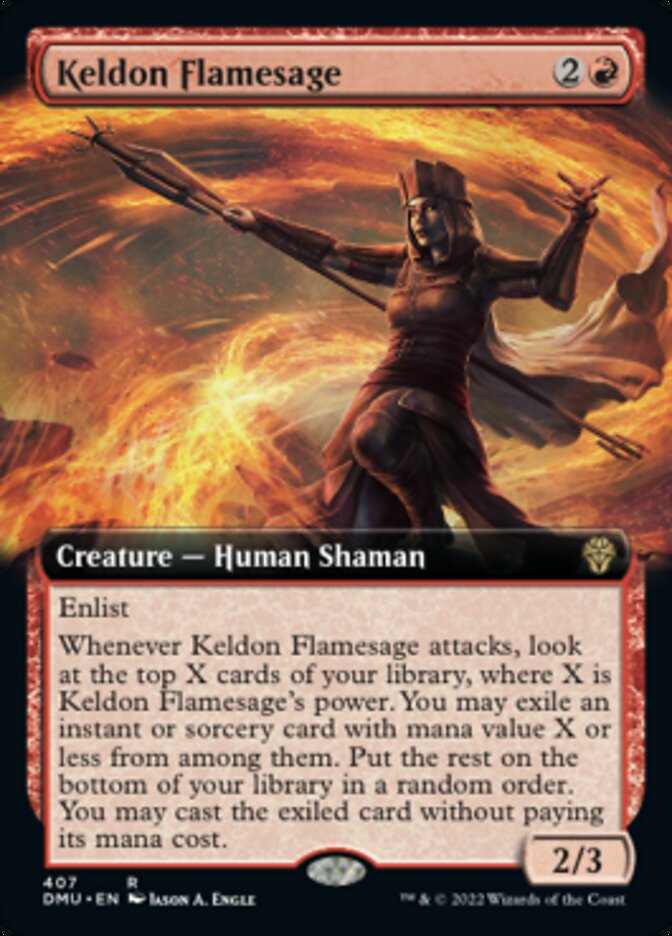 Keldon Flamesage (Extended Art) [Dominaria United] | Local Legends