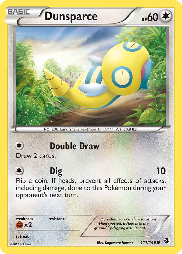 Dunsparce (111/149) [Black & White: Boundaries Crossed] | Golgari Games