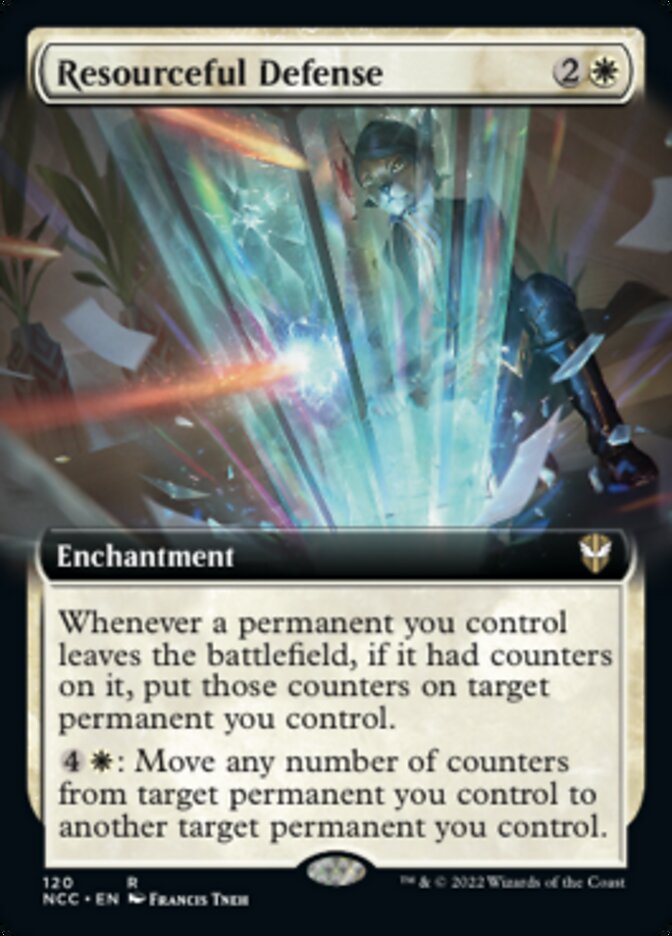 Resourceful Defense (Extended Art) [Streets of New Capenna Commander] | Local Legends