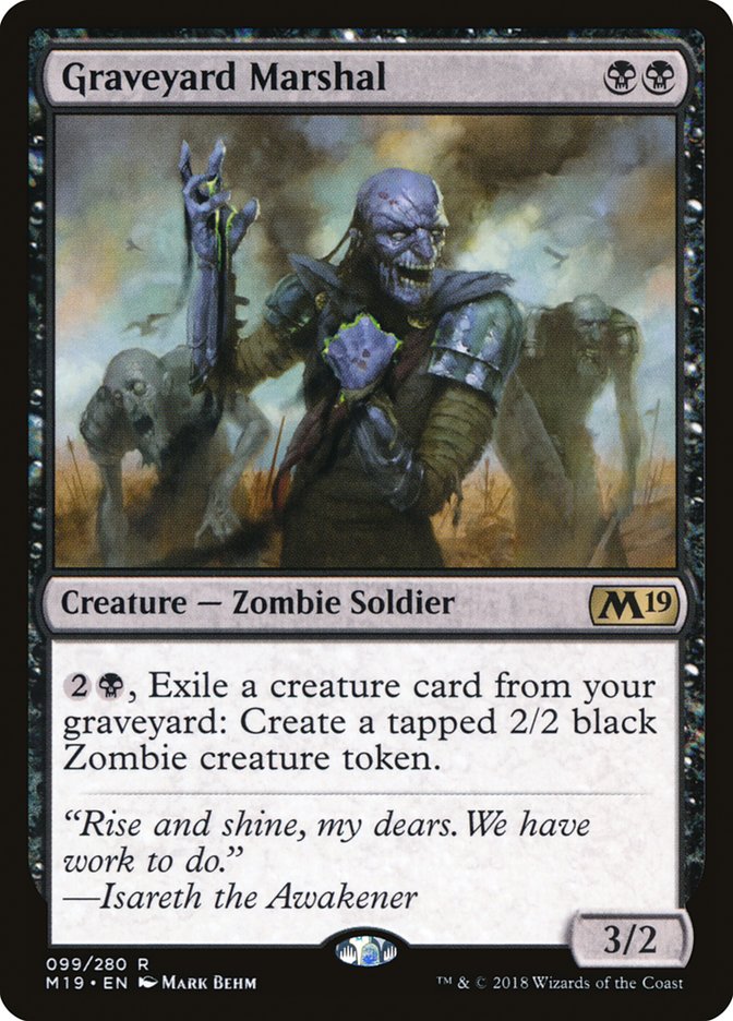 Graveyard Marshal [Core Set 2019] | Golgari Games