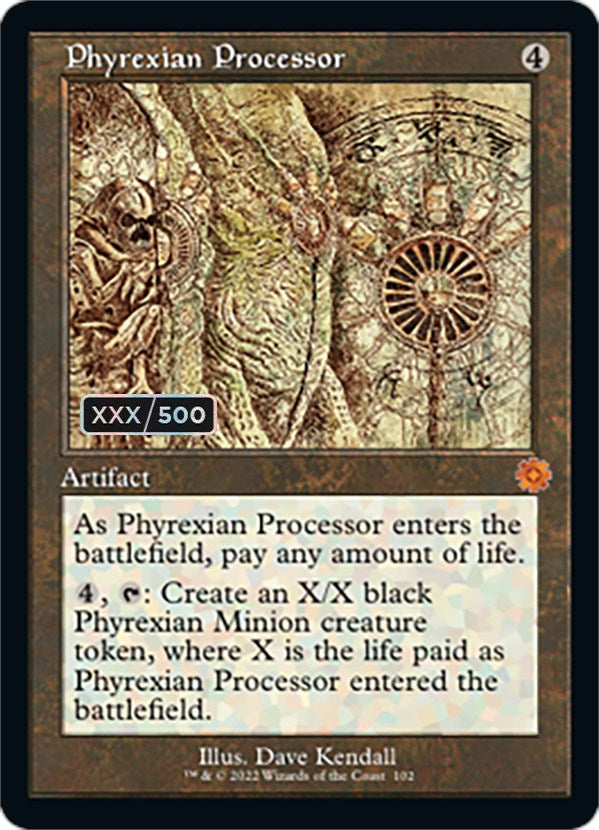 Phyrexian Processor (Retro Schematic) (Serial Numbered) [The Brothers' War Retro Artifacts] | Local Legends