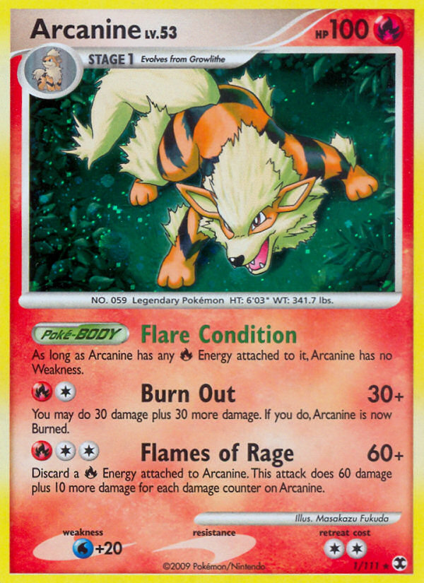 Arcanine (1/111) [Platinum: Rising Rivals] | Golgari Games