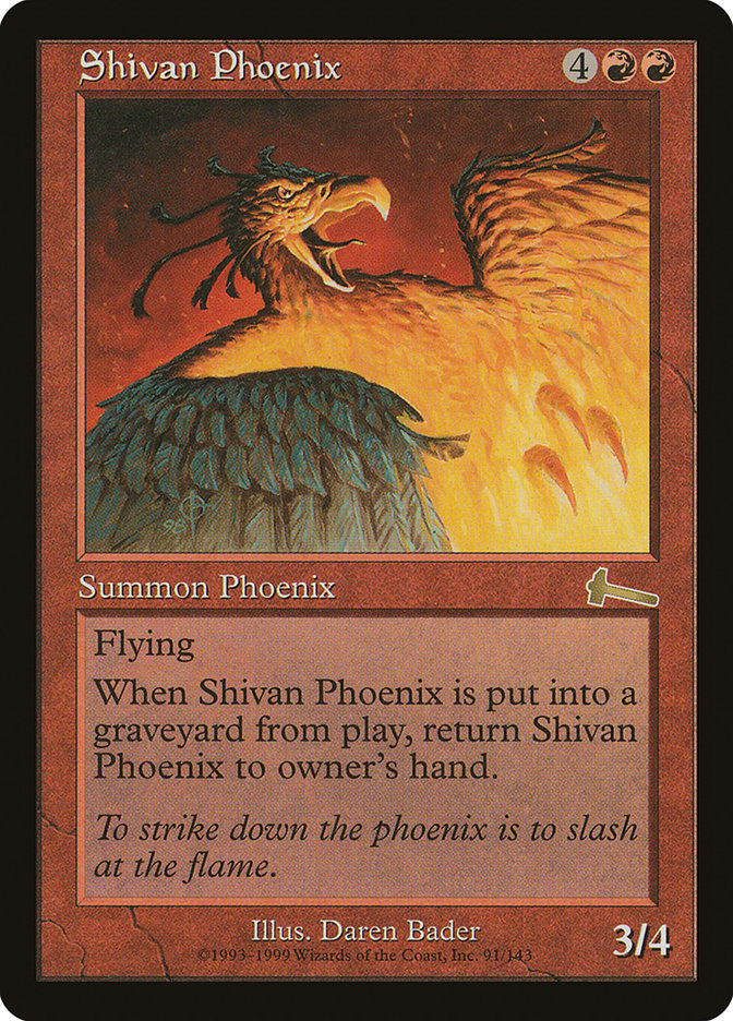 Shivan Phoenix [Urza's Legacy] | Golgari Games