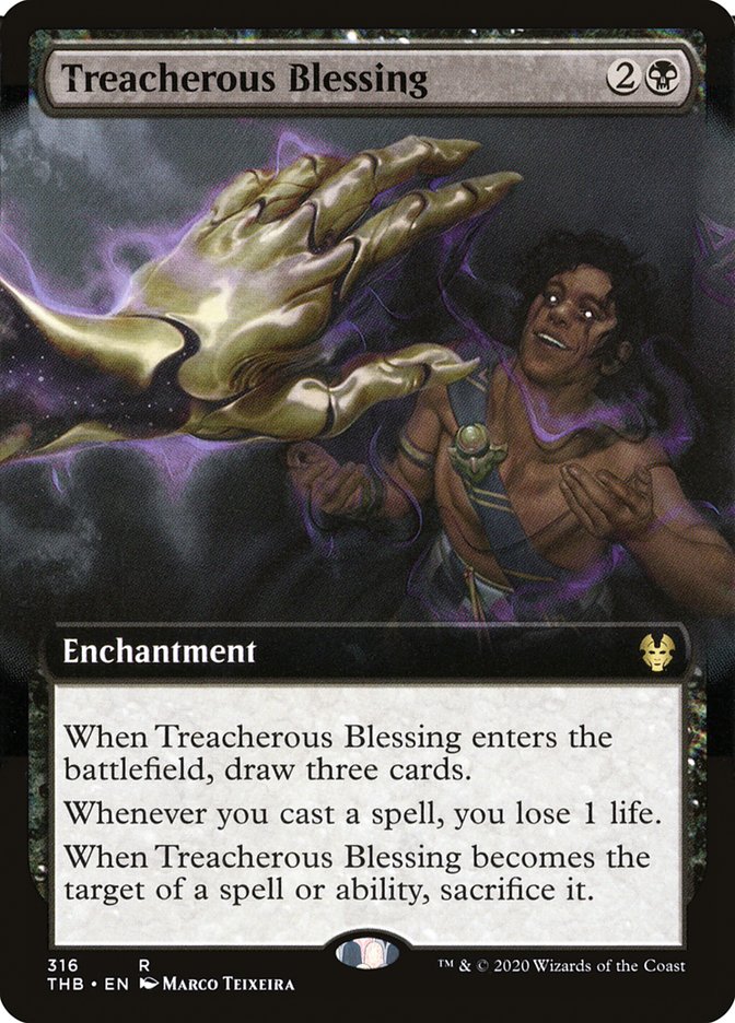 Treacherous Blessing (Extended Art) [Theros Beyond Death] | Golgari Games