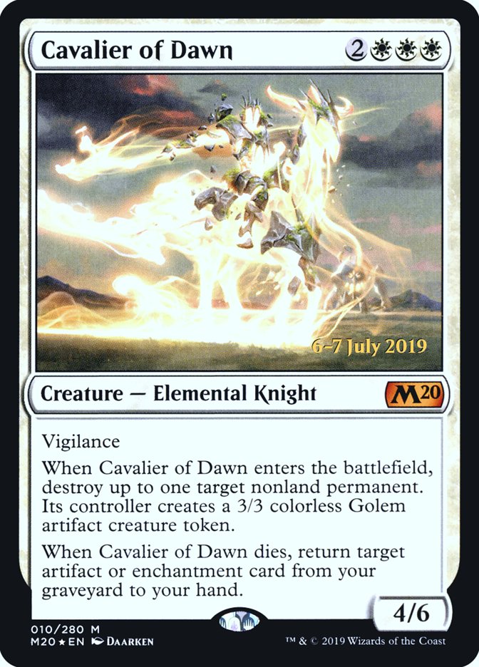 Cavalier of Dawn [Core Set 2020 Prerelease Promos] | Golgari Games