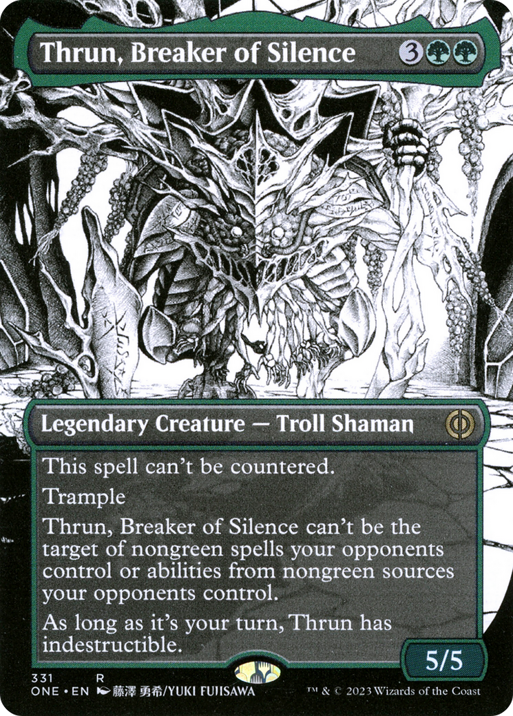 Thrun, Breaker of Silence (Borderless Manga) [Phyrexia: All Will Be One] | Golgari Games