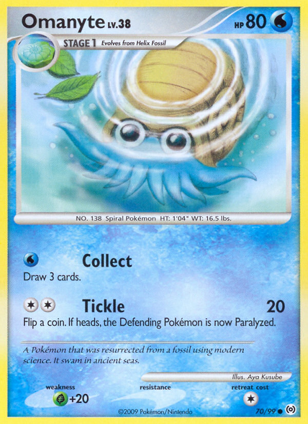 Omanyte (70/99) [Platinum: Arceus] | Golgari Games