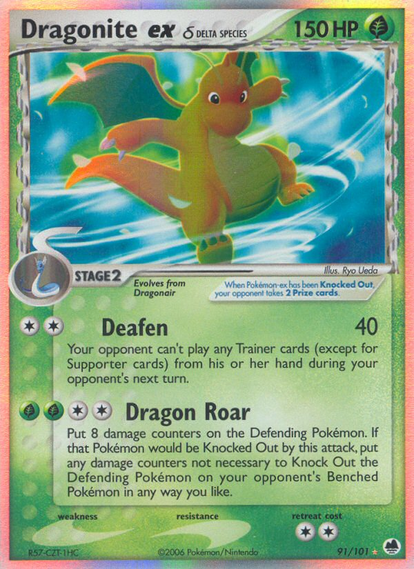 Dragonite ex (91/101) (Delta Species) [EX: Dragon Frontiers] | Golgari Games