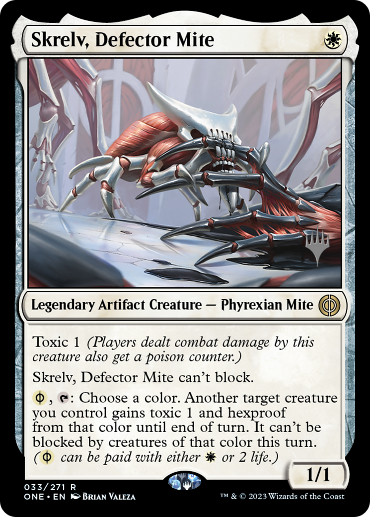 Skrelv, Defector Mite (Promo Pack) [Phyrexia: All Will Be One Promos] | Golgari Games