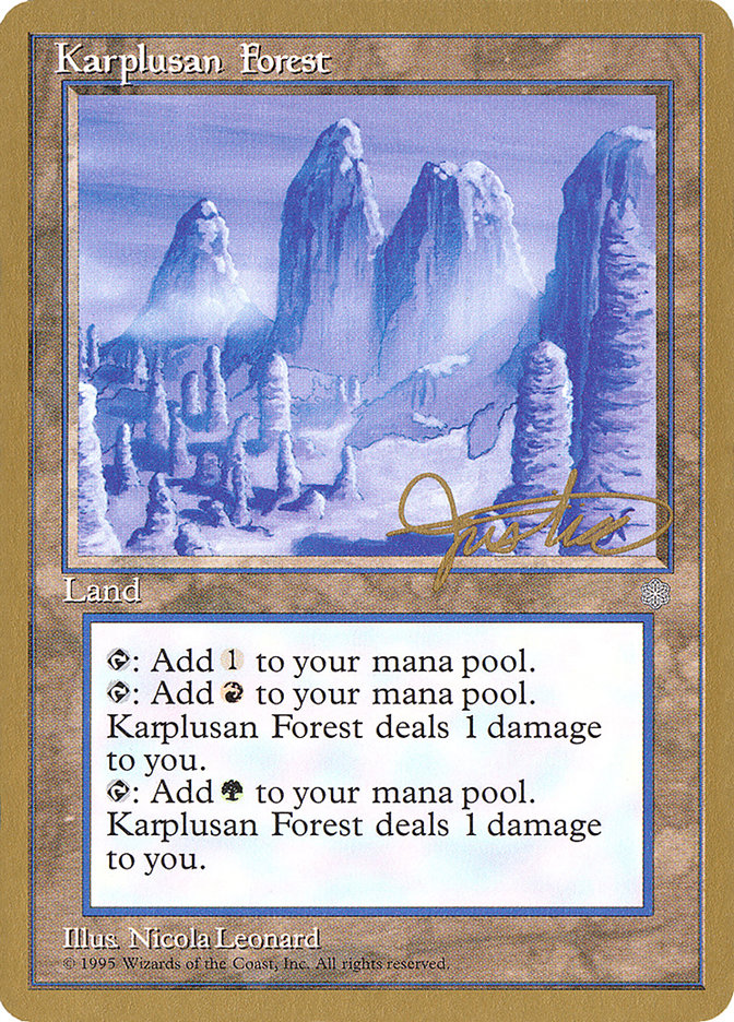 Karplusan Forest (Mark Justice) [Pro Tour Collector Set] | Local Legends