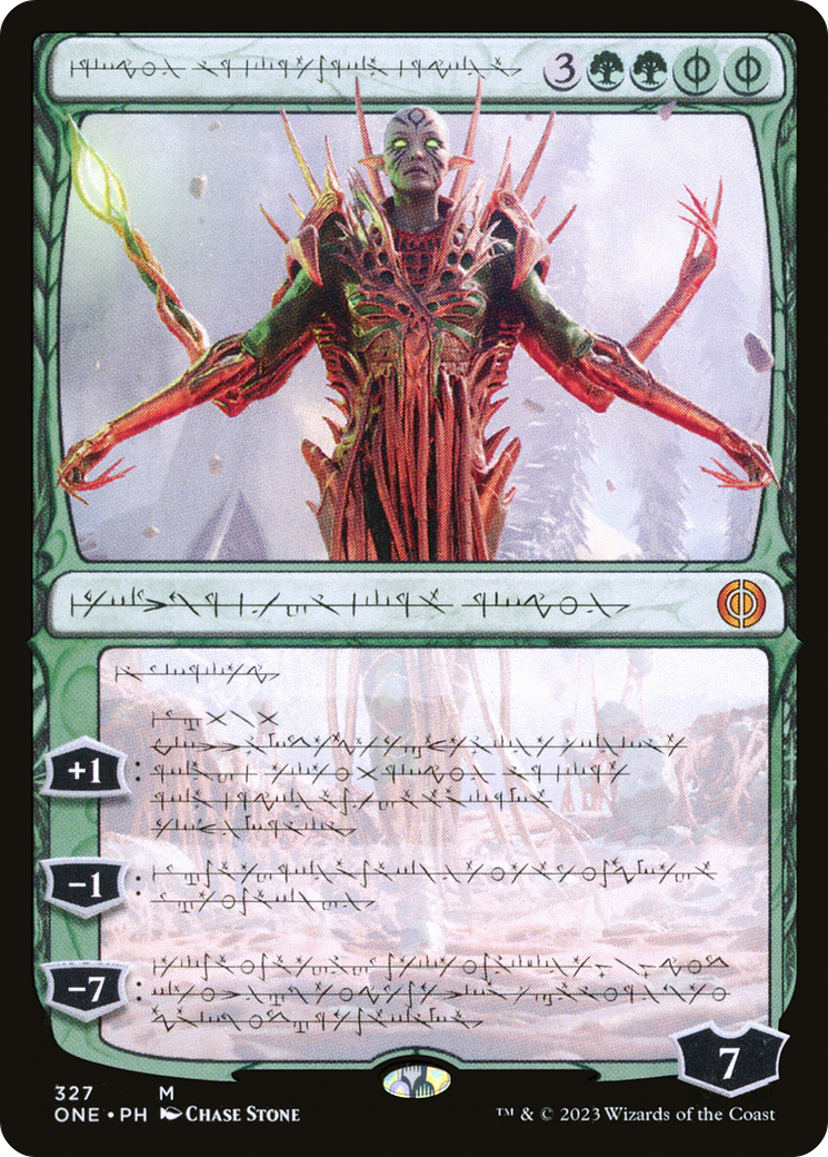 Nissa, Ascended Animist (Phyrexian) [Phyrexia: All Will Be One] | Golgari Games