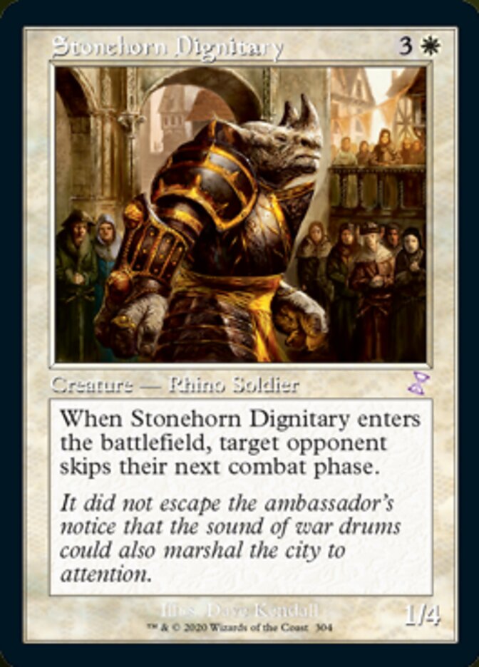 Stonehorn Dignitary (Timeshifted) [Time Spiral Remastered] | Golgari Games