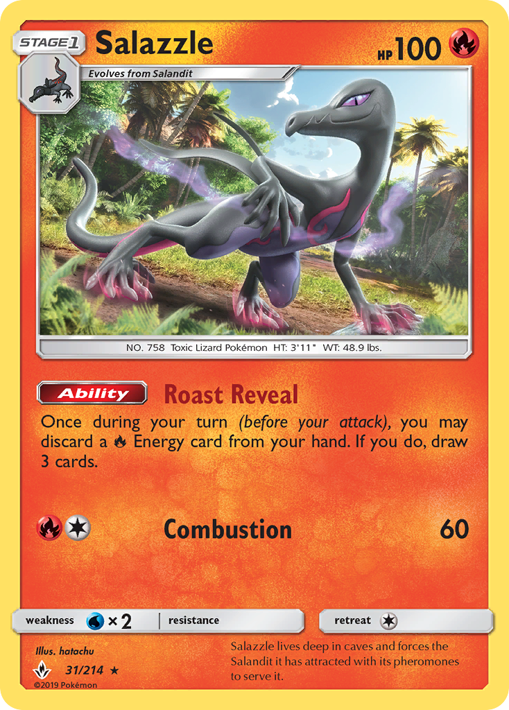 Salazzle (31/214) [Sun & Moon: Unbroken Bonds] | Golgari Games