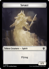 Spirit // Phyrexian Germ Double-Sided Token [Murders at Karlov Manor Commander Tokens] | Golgari Games