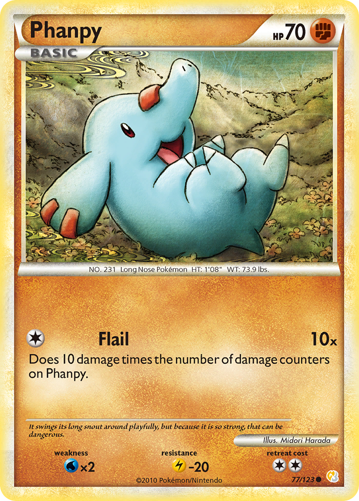 Phanpy (77/123) [HeartGold & SoulSilver: Base Set] | Golgari Games