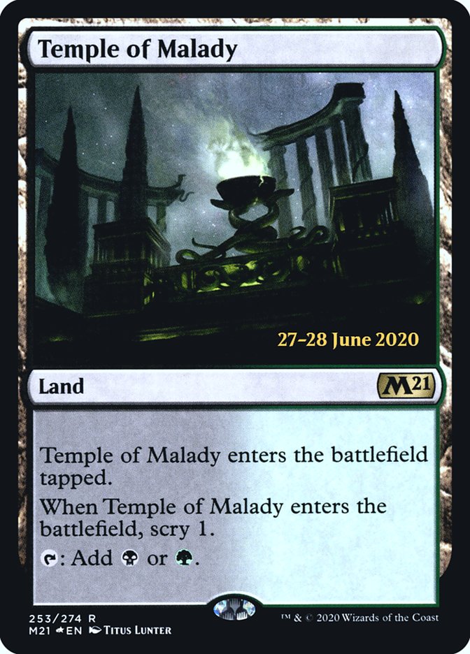 Temple of Malady [Core Set 2021 Prerelease Promos] | Golgari Games