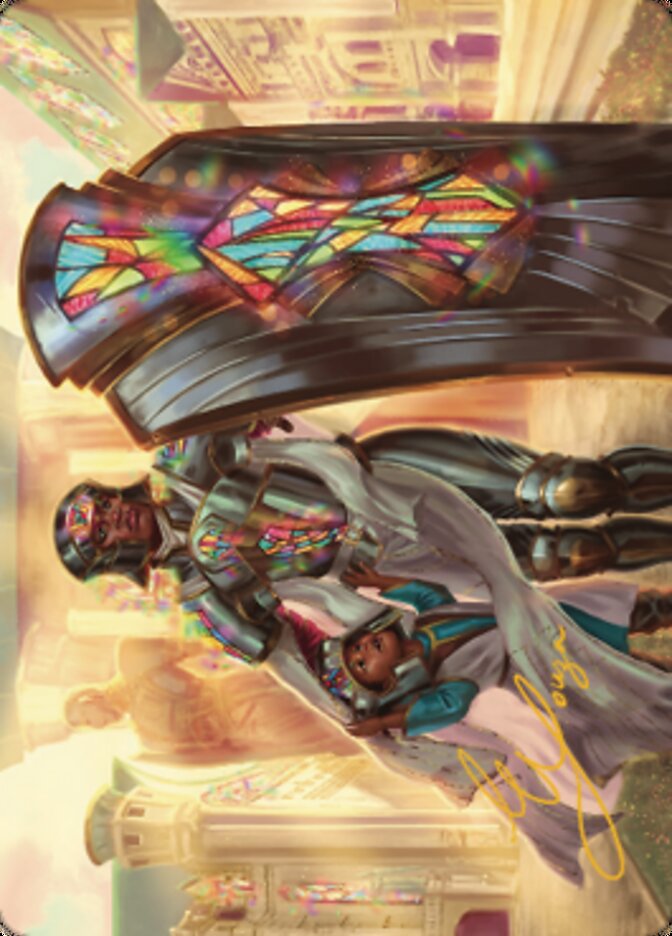 Guardian of New Benalia Art Card (Gold-Stamped Signature) [Dominaria United Art Series] | Local Legends