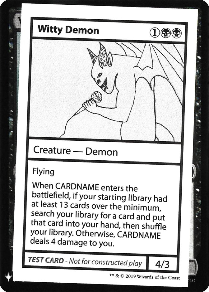 Witty Demon [Mystery Booster Playtest Cards] | Golgari Games