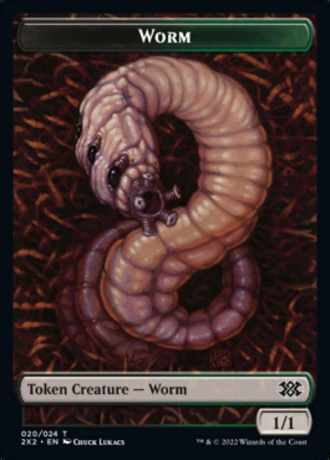 Worm // Soldier Double-sided Token [Double Masters 2022 Tokens] | Golgari Games