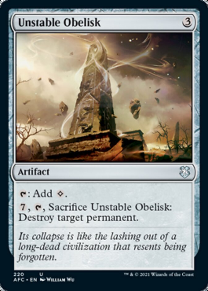 Unstable Obelisk [Dungeons & Dragons: Adventures in the Forgotten Realms Commander] | Golgari Games