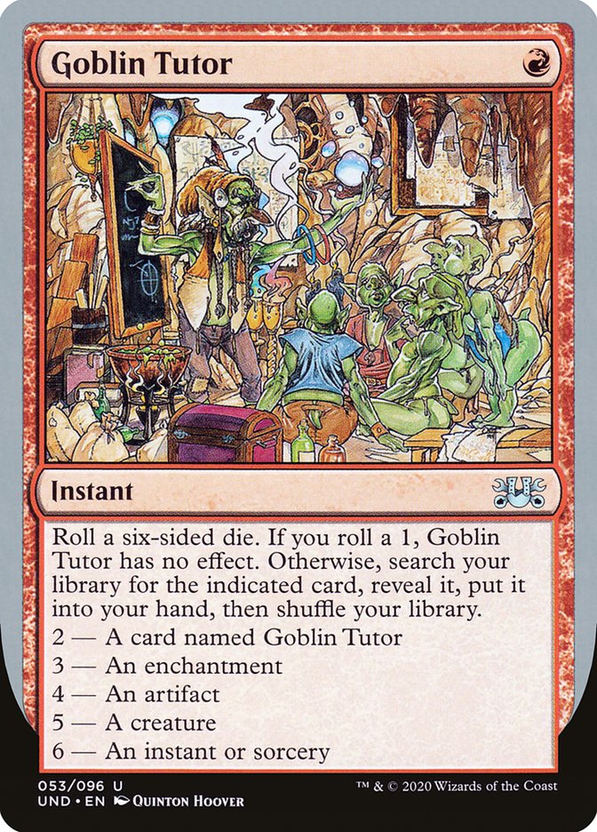 Goblin Tutor [Unsanctioned] | Local Legends