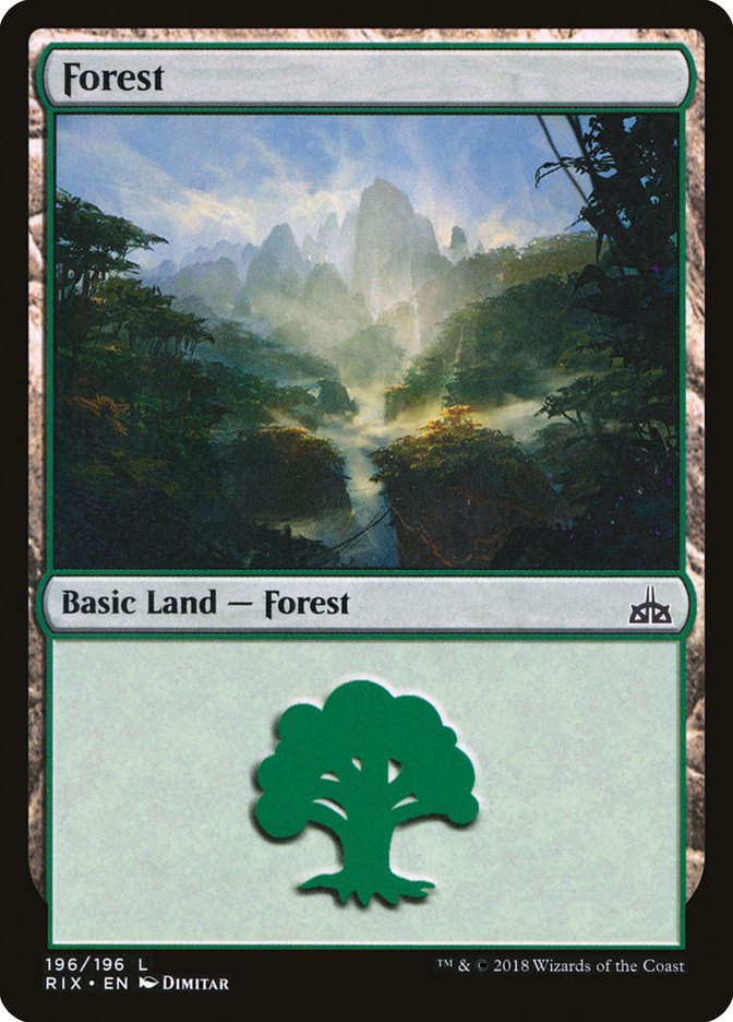 Forest (196) [Rivals of Ixalan] | Golgari Games