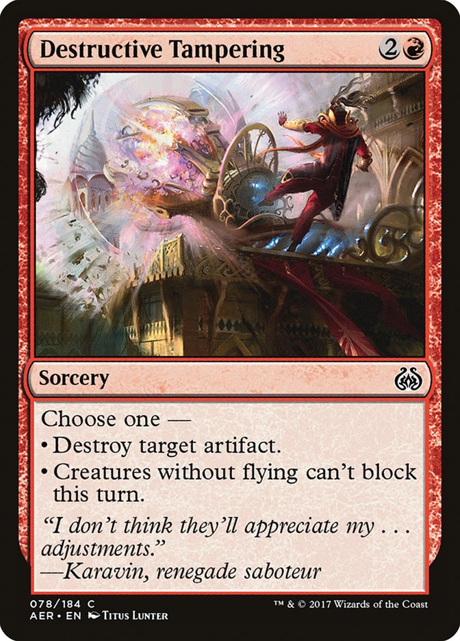 Destructive Tampering [Aether Revolt] | Golgari Games