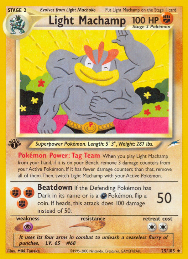 Light Machamp (25/105) [Neo Destiny 1st Edition] | Golgari Games