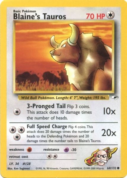 Blaine's Tauros (64/132) [Gym Heroes Unlimited] | Local Legends