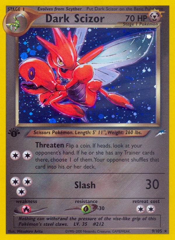 Dark Scizor (9/105) [Neo Destiny 1st Edition] | Golgari Games