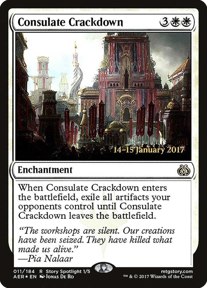 Consulate Crackdown [Aether Revolt Prerelease Promos] | Golgari Games