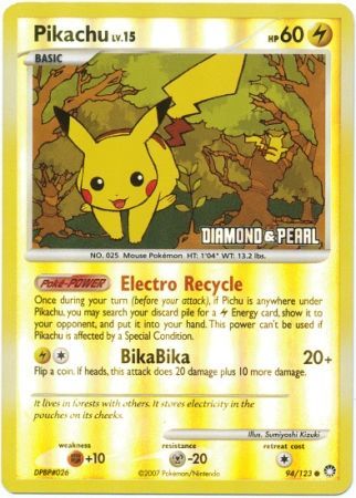 Pikachu (94/123) [Burger King Promos: 2008 Collection] | Golgari Games