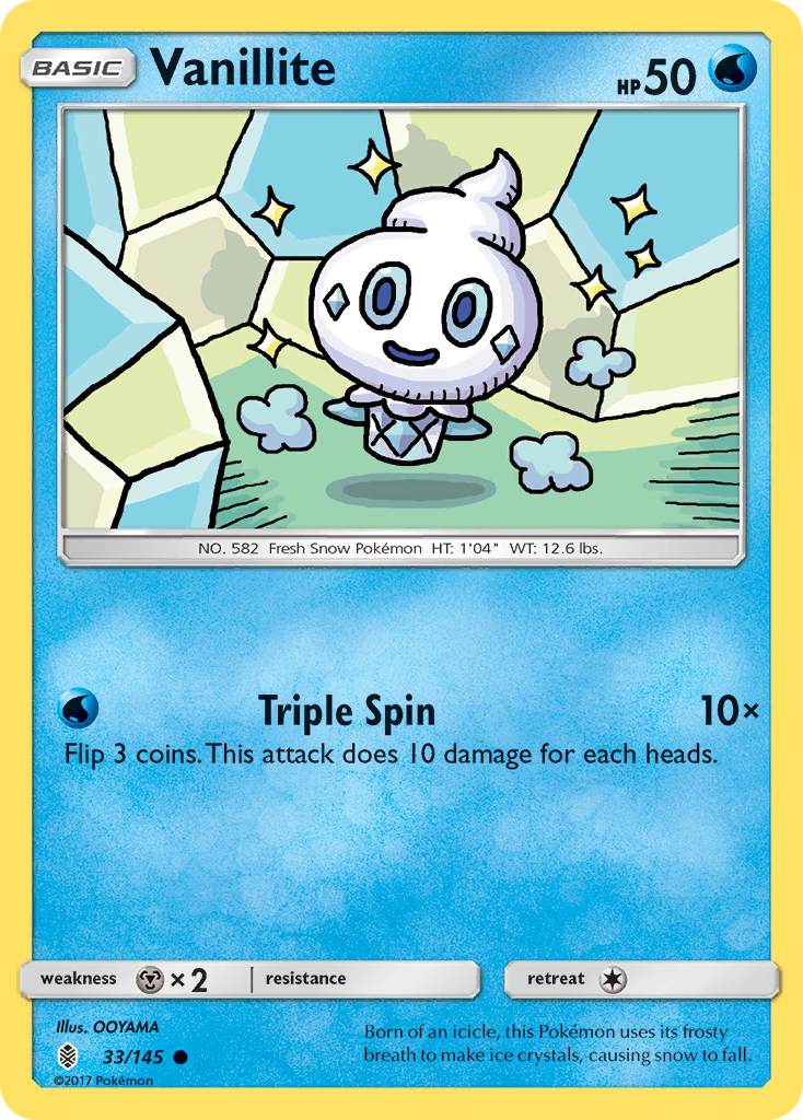 Vanillite (33/145) [Sun & Moon: Guardians Rising] | Golgari Games