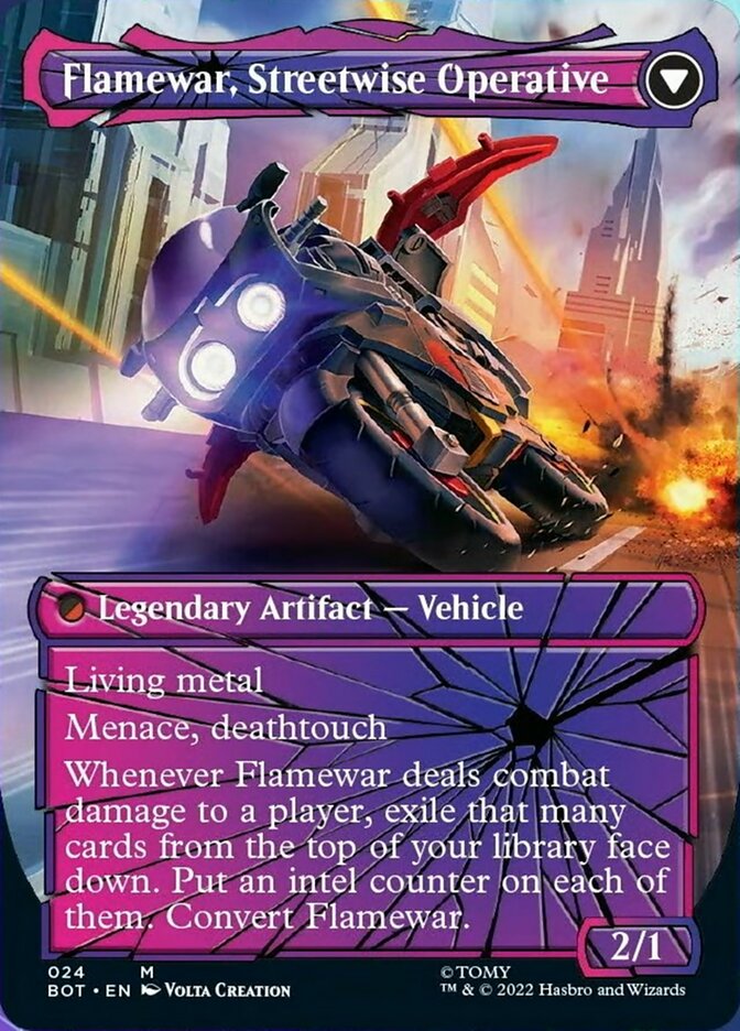 Flamewar, Brash Veteran // Flamewar, Streetwise Operative (Shattered Glass) [Universes Beyond: Transformers] | Golgari Games