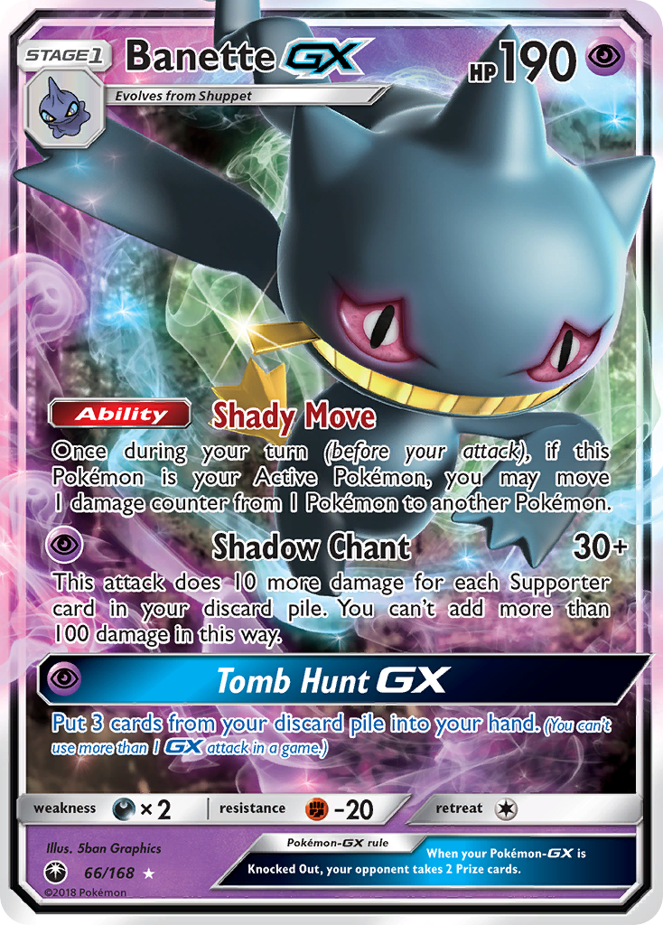 Banette GX (66/168) [Sun & Moon: Celestial Storm] | Golgari Games