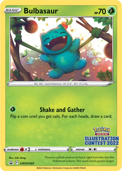 Bulbasaur (SWSH303) (Illustration Contest 2022) [Sword & Shield: Black Star Promos] | Golgari Games